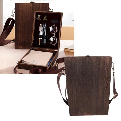 Portable Artists Tool Bag, Storage Easel Box and Wood Box for Writers, Designers, Artists with Desktop Easel, Messenger Box