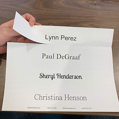 Perforated Paper Nameplate Inserts, Pack of 20 (10" x 1.5") - color: White, size: 10"X1.5"