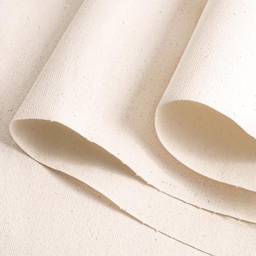 3 Yards Natural Cotton Canvas Duck Fabric for Arts & Crafts, Backings, Covers, 60 Inches Wide, 7 oz,