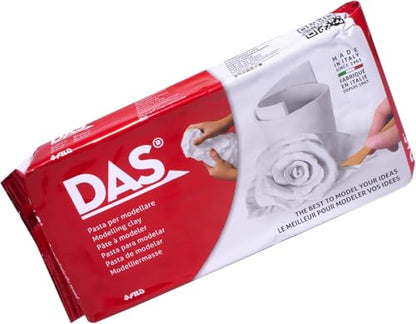 DAS Air-Hardening Modeling Clay, 2.2 Lb. Block, White Color (387500) - size: 2.2 lb (1-Pack), style: 2.2 Lb. White