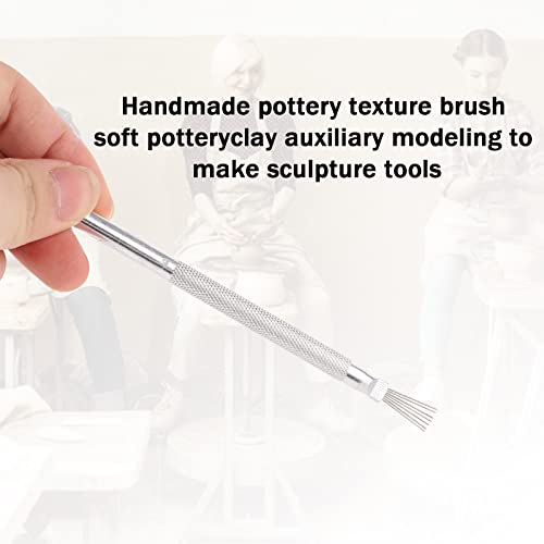 Pengxiaomei 6pcs Clay Needle Tools, Feather Wire Texture Tool for Clay Pottery Sculpting Texturing Modeling Tools