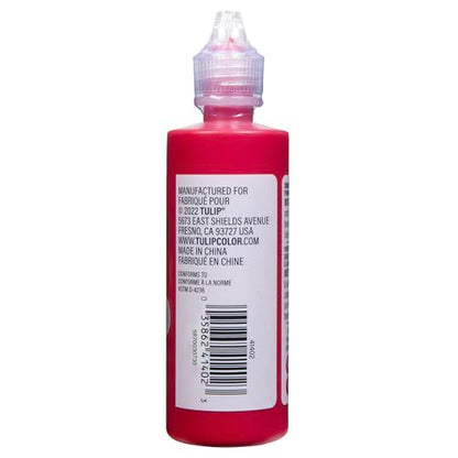Tulip Puff Fabric Paint , Permanent Craft Paint for Clothes, DIY Projects, Notoxic, 4 fl oz 3-Pack, Shiny Deep Red - color: Deep Red