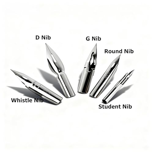 Pen Nib Set, 1 Set Manga Cartoon Comic Drawing Painting Nib Holder Dip Pen Kit Tool With 2 Pen Holders and 5 Nibs