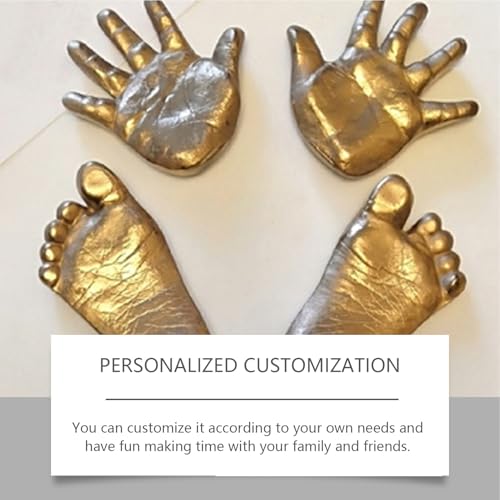 Babys Hand and Foot Casting Kit, Hand Sculpture Kit Couple, Hands Mold Powder Model Making Kits, Plaster Statue Molding Kits, 3D Mold Maker, for Crafts Memorial Thanksgiving Adults Children