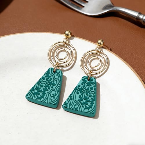4 Pcs Damask Patterns Texture Pattern Polymer Clay Texture Sheet Rubber Clay Texture Mat for Polymer Clays Making Earrings Jewelry DIY Crafts, 4 × 2.5 Inch - style: Damask Patterns