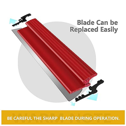 suokoun 32 Inch Drywall Skimming Blade, 0.38mm Stainless Steel Blade, Drywall Knife for Drywall/Plaster/Wallboard - size: 32inch