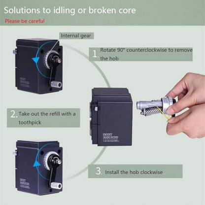 Manual Pencil Sharpener, School Pencil Sharpener, Helical Steel Blade, Not Easy to Break, for School/Home/Office/Woodworking/Engineering Drawing/Art Drawing Sketching