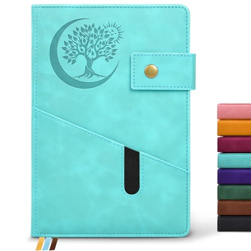 PAIBAS Lined Journal Notebook for Men, A5 Leather Journals for Writing Women, Hardcover Notebooks for Work,School,Note Taking,Travel,Business,Personal daily Diary,200 Page College Ruled (5.9" x 8.4") - color: Blue, size: Lined Page