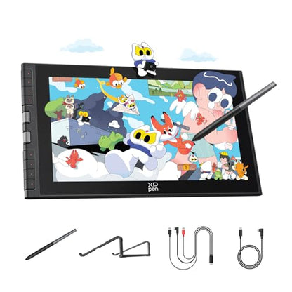 XPPen Artist 12 3rd 11.9" Drawing Tablet with Screen | X4 Pen 16K Pressure | Dial Wheels+8 Keys | AG Etched Glass Portable Art Drawing Tablet Compatible with Windows/macOS/Android/ChromeOS/Linux - color: black, size: 11.9 inch