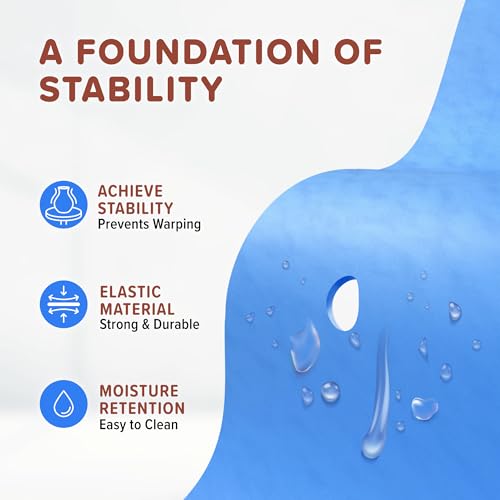 Pottery Head Bat Mate - 12" Universal Pad for Pottery Bats for Better Stability - Anti-Slip Mat with Pin Holes for Pottery Wheel Bats - Ceramic & Pottery Tools for Trimming - Clay Sculpting Tools