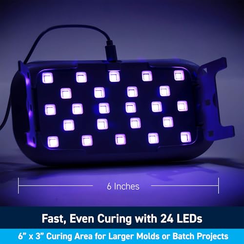 TotalBoat UV Light for Resin Curing | 36W Large UV Resin Lamp with Timer Settings (60s, 90s, 150s) and 24 LEDs for Fast, Even Cures | Use for Jewelry, Crafts, Molds, Decor, and DIY Projects
