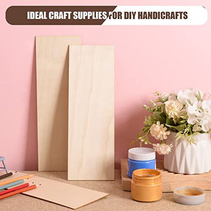 12 Pack Basswood Sheets for Crafts 12 x 4 x 1/8 Inch-3 mm Thick Unfinished Plywood Sheets Thin Craft Wood Sheets Boards for Drawing,Painting, Wood Engraving, Wood Burning,DIY Laser Cutting Projects - size: 12 x 4 inch