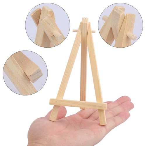 Yiksonyo 80 Pack 5.7 Inch Wooden Easel, Tabletop Wood Easels, Small Wooden Easel for Painting, Art, and Crafts - size: 80 Pack 5.7 Inch