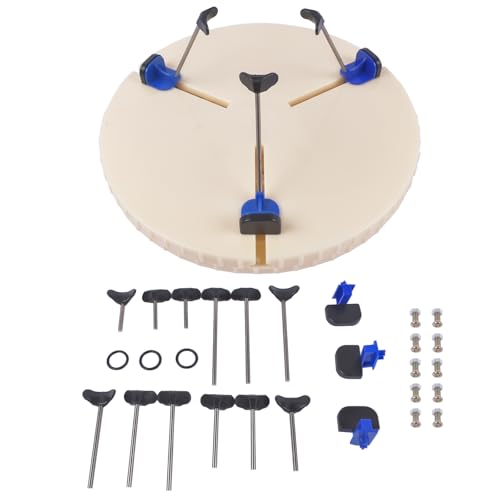 Pottery Machine Turntable Clamp, Portable Pottery Centering Tool, Adjustable Ceramic Art Repair Tool, Ceramic Pottery Trimming Turntable Tools Sculpting Clamp Repair Tools Mixizap