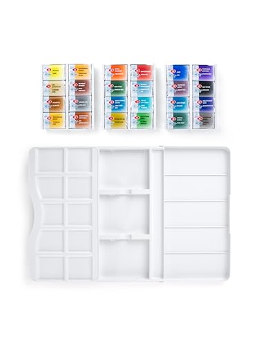 White Nights Professional Watercolor Set – Journey Collection, 24 Full Pans, Artist Grade, Vibrant & Lightfast Colors in Durable Box by Nevskaya Palitra