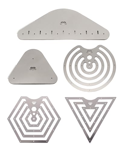 DiamondCore Tools Metal Rib Set 2, 5 Piece Flexible Stainless Steel Pottery Rib Tool Set for Smoothing, Scoring, Shaping and Carving Clay - color: Metal Rib Set 2