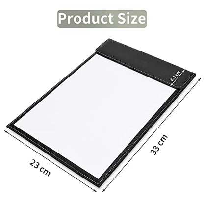 Leather Clipboard, Black Clipboards A4 Letter Size Clip Board for Nurses, GORESE Clip Board for Classroom, Smooth Writing Low Magnetic Profile Clip Boards for Kids Women Office Work 9" x 12.5" - style: A4-Black-A042