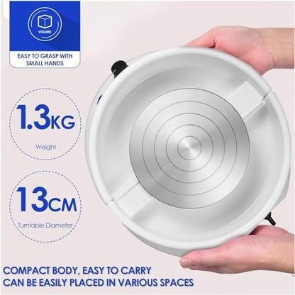 Electric Pottery Wheel with Foot Pedal, Perfect for Beginners & DIY Clay Art, Forward/Reverse Function, Ideal Ceramic Machine