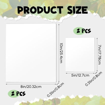 Threlaco 4 Pack Monoprinting Print Plates – 8” x 10” + 5” x 7” Gel Printing Plate - Reusable Printing Printmaking Supplies for Card Making, Scrapbooking, Crafts