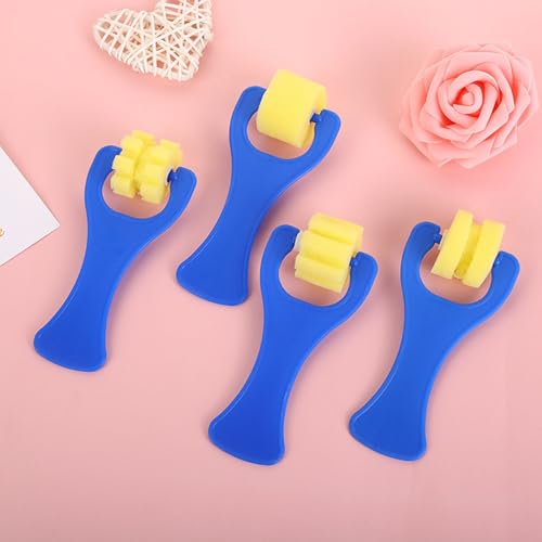 Painting Foam Brush Roller Sponge with Plastic Handle Washable Painting Brushes Touch Up Brush DIY Art Craft Painting Tool 8 pcs - color: F