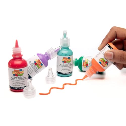 Scribbles 13903 3D Fabric Paint Shiny, White - color: White, size: 1 Fl Oz (Pack of 1)