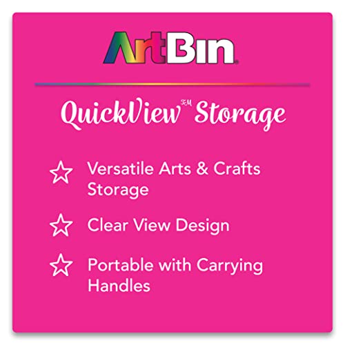 ArtBin 17 inch 8017AB Quick View Carrying Case, Portable Art & Craft Organizer with Handle, 1 Plastic Storage Case - 17" Standard Base Open Core - size: 17 inch - Standard