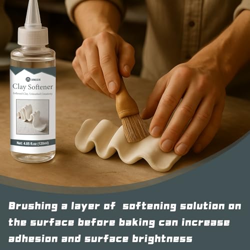 120ml Premium Polymer Clay Softener – Revive Hardened Clay, Enhances Flexibility & Adhesion, Adds Shine After Baking, Ideal for Ceramic Artists, Teachers & DIY Craft Lovers