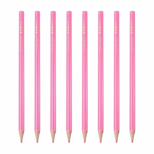 MECCANIXITY 8 PCS Colored Pencils Set, Wooden Oil Based Colored Drawing Pencils for Artists Art Supplies for Teens Adults, Pink - color: Pink