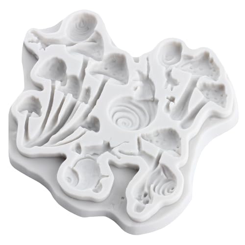 Mushroom Polymer Clay Casting Mold Mushroom Snail Silicone Molds for DIY Crafts Epoxy Resin Casting Air Dry Polymer Clay Plaster Jewelry Making - color: Style B