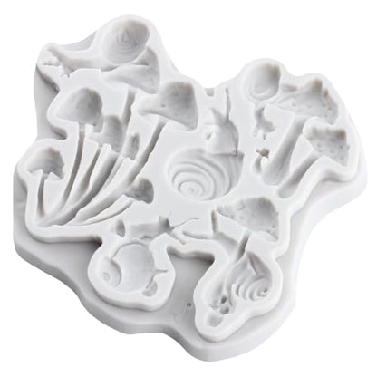 Mushroom Polymer Clay Casting Mold Mushroom Snail Silicone Molds for DIY Crafts Epoxy Resin Casting Air Dry Polymer Clay Plaster Jewelry Making - color: Style B