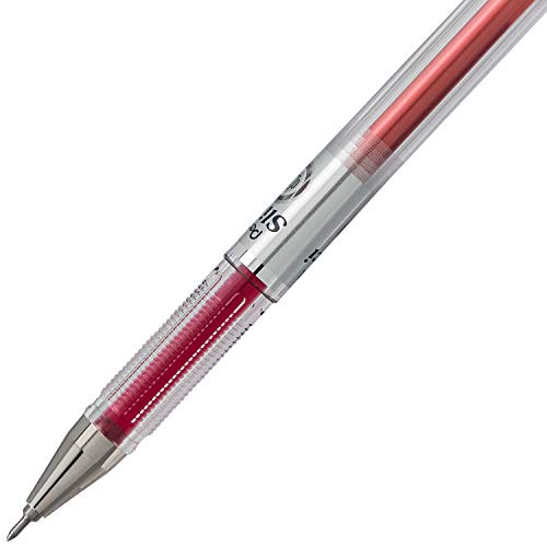 Pentel Arts Slicci 0.25 mm Extra Fine Gel Pen, Red Ink, Box of 12 (BG202-B) - color: Red, size: 12 Count (Pack of 1), style: 0.25mm