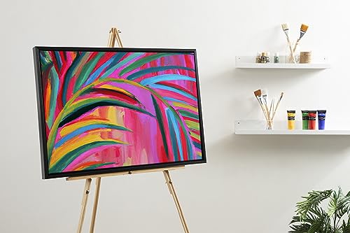 Kate and Laurel Sylvie Blank Framed Canvas Wall Art, 23x33 Brown, Modern Empty Canvas for Paint-Your-Own Art, Premium Canvas Already Framed - color: Black, size: 23"L x 33"W