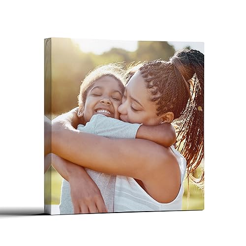 BuildASign Custom Canvas Prints with Your Photos – Personalized Picture To Canvas Wall Art, Perfect for Home Decor, Gifts & Keepsakes, Ready to Hang (8" L x 8" W x .75”D) - color: 0.75" Standard Wrap Depth, size: 8"L x 8"W