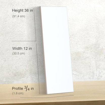 PHOENIX 12x36 Inch 3 Pack Artist Canvas - Large Skinny Stretched Canvases for Painting - 3/4 Inch Profile, 100% Cotton 11 Oz. Gesso Primed White Blank Professional Canvas Oil & Acrylic Paints - size: 12"x36", style: Traditional