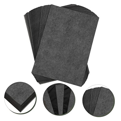 HOMSFOU A4 Graphite Carbon Transfer Tracing Paper 100 Sheets for Artists and Students Portable Drawing and Copy Paper for Sketching and Craft Projects