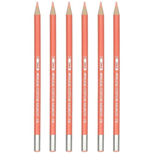 PATIKIL Watercolor Pencil, 6Pcs Water Soluble Pencils for Blending, Coloring, Sketch Drawing, Painting, Light Orange Red - color: Light Orange Red