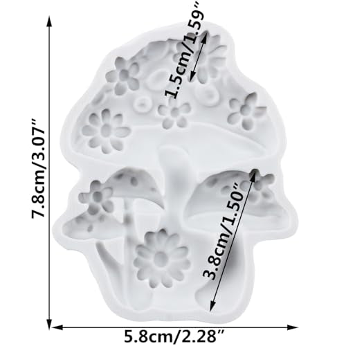 Mushroom Polymer Clay Molds Mushroom Silicone Mold for DIY Crafts Epoxy Resin Casting Air Dry Polymer Clay Plaster Jewelry Making - color: Style A