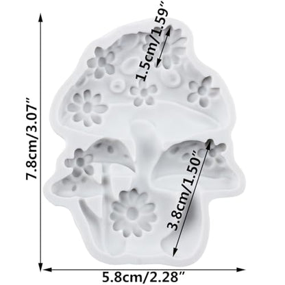 Mushroom Polymer Clay Molds Mushroom Silicone Mold for DIY Crafts Epoxy Resin Casting Air Dry Polymer Clay Plaster Jewelry Making - color: Style A