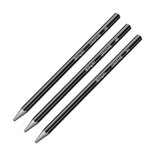 3pcs Woodless Pencil Set - Charcoal Graphite Pencil 2H 2B 4B for Drawing, Writing, Shading, Coloring,No Wood, Gift for Artist, Hobbyist,Beginner(3pcs 2H 2B 4B) - color: 3pcs 2H 2B 4B