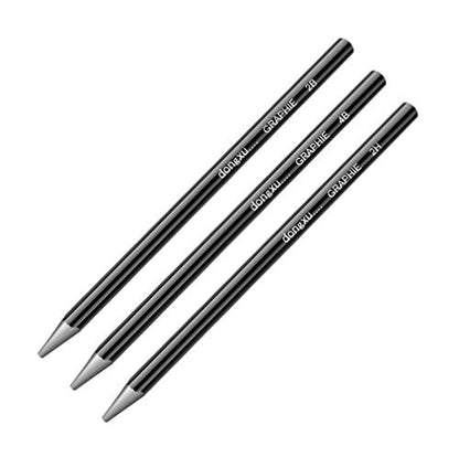 3pcs Woodless Pencil Set - Charcoal Graphite Pencil 2H 2B 4B for Drawing, Writing, Shading, Coloring,No Wood, Gift for Artist, Hobbyist,Beginner(3pcs 2H 2B 4B) - color: 3pcs 2H 2B 4B
