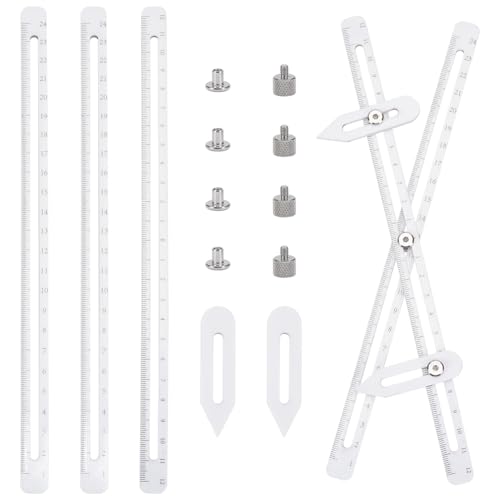 UNICRAFTALE Pottery Throwing Gauge Set White Pottery Height Measuring Ruler Acrylic Clay Craft Measuring Gauge Adjustable Pottery Ceramics Clay Tool for Pottery Making