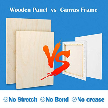 Falling in Art Unfinished Birch Wood Canvas Panels Kit, 4 Pack of 2 Sizes 11x14' and 9x12' Studio 3/4’’ Deep Cradle Boards for Pouring Art, Crafts, Painting, and More - size: 9*12 11*14 2-Pack