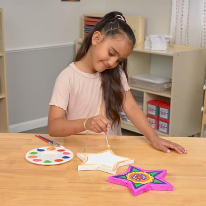 Colorations 8" x 8" Star Shaped Canvas - Set of 10