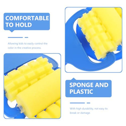Abaodam Sponge Brush Roller 12-Pack Kids Paint Sponge Brushes for Creative Drawing Watercolor Acrylic Oil Painting Art Supplies