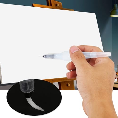 3PCS Water Brush Pen, 155mm/6.10Inch Replaceable Refill Watercolor Brush Pens, Water Brushes for Mixing Colors in Watercolor Painting