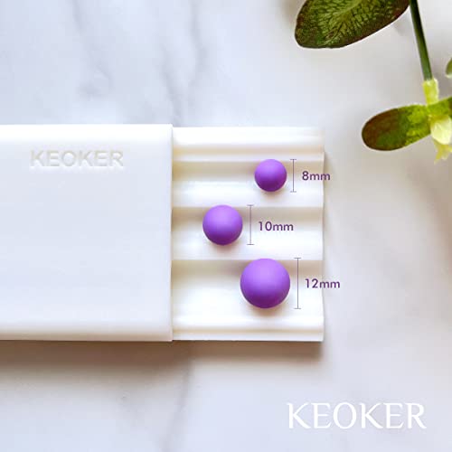 Keoker Polymer Clay Bead Roller, Polymer Clay Earrings Tools, Round Bead Maker, Clay Jewelry Making Tool, Helps You Make Perfectly Round Beads in Three Sizes (Round Shape Beads) - color: 8mm/10mm/12mm Round Shape Beads