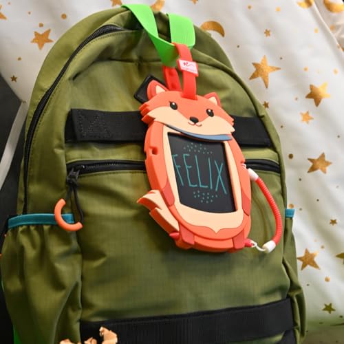 Boogie Board Sketch Pals Fox 4” LCD Writing Tablet for Kids – Reusable Mess-Free Drawing Pad with Tethered Stylus – Clip-On Travel Doodle Board Toy – Ages 3+ - style: Felix Fox