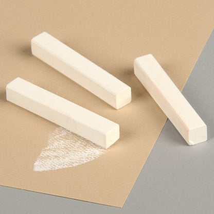 Derwent Alphacolor Soft Square Pastels, White, 12 per Set (105204)