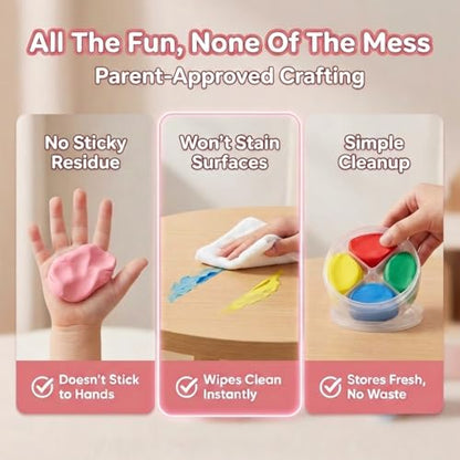 Air Dry Clay for Kids - 12 Dream Dessert Designs Modeling Clay Kit - Model Sculpting Set, Ultra Soft Safe & Non-Sticky | DIY Crafts, School Projects & Party Favors for Boys & Girls