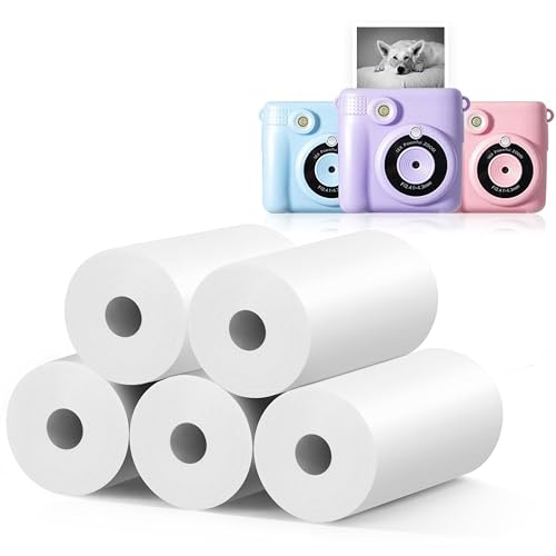 5 Rolls MIARALA Instant Print Kids Camera Paper Roll Refill | Suitable for Most Kids Instant Camera, Compatible with ESOXOFFORE/Dylanto/DUDUDRAGON/Cimizi Instant Camera, BPS/BPA-Free - size: 5 Rolls-Standard